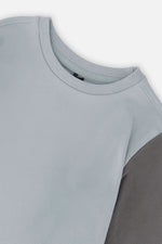 Long Sleeve Organic Cotton T-Shirt Sky Blue - J20U74_04015
