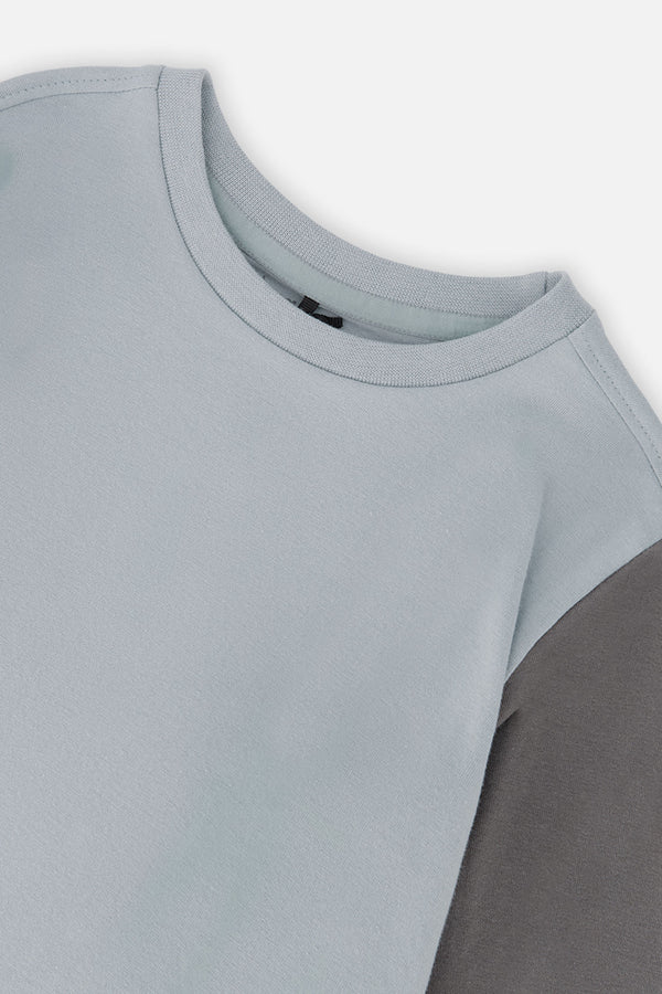 Long Sleeve Organic Cotton T-Shirt Sky Blue - J20U74_04015
