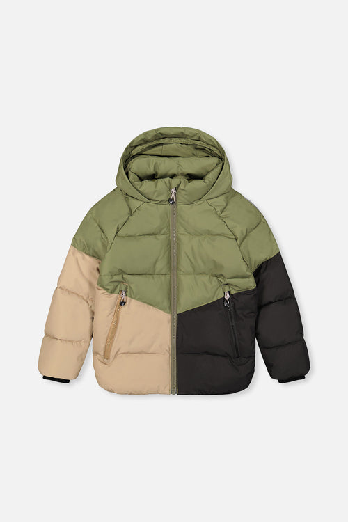 Color-Block Winter Jacket Olive Green - J20W57_03090
