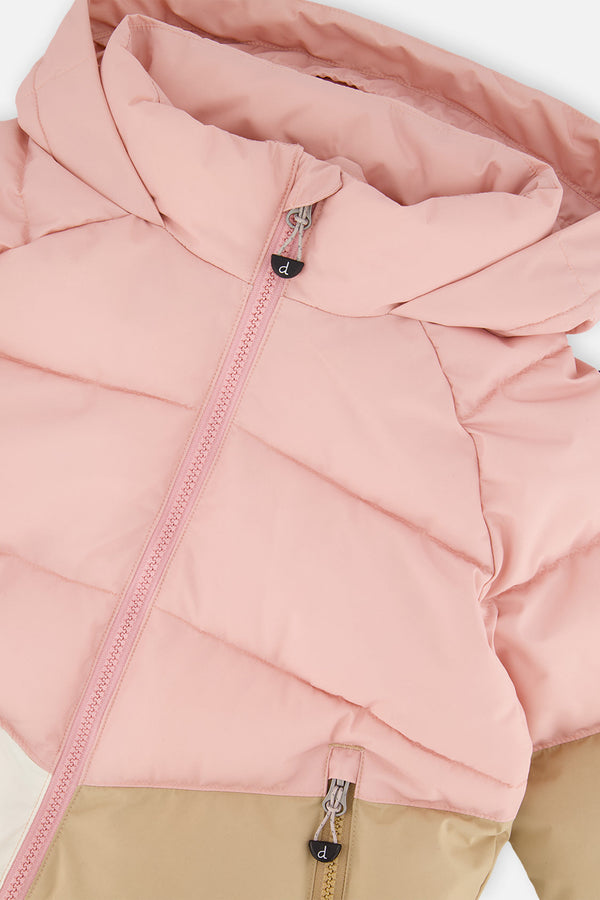 Color-Block Winter Jacket Pale Dusty Pink - J20W57_06220