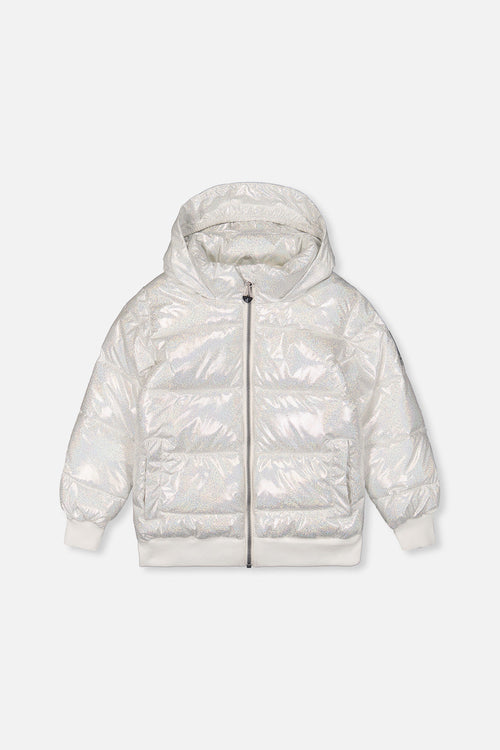 Winter Puffy Jacket White Glitter - J20W58_2J013