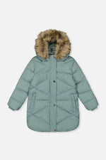 Long Winter Puffer Coat Sage Green - J20W59_03200