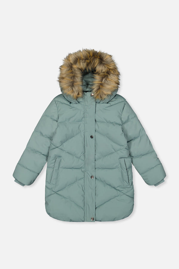 Long Winter Puffer Coat Sage Green - J20W59_03200