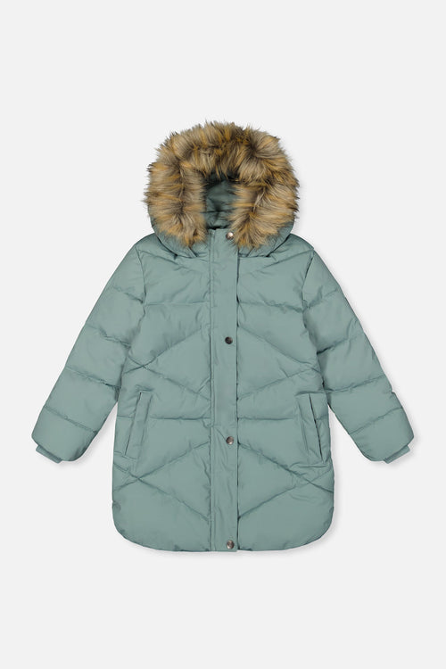 Long Winter Puffer Coat Sage Green - J20W59_03200