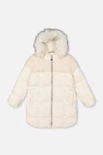 Long Winter Puffer Coat Off-White - J20W60_01880