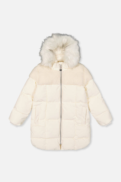 Long Winter Puffer Coat Off-White - J20W60_01880