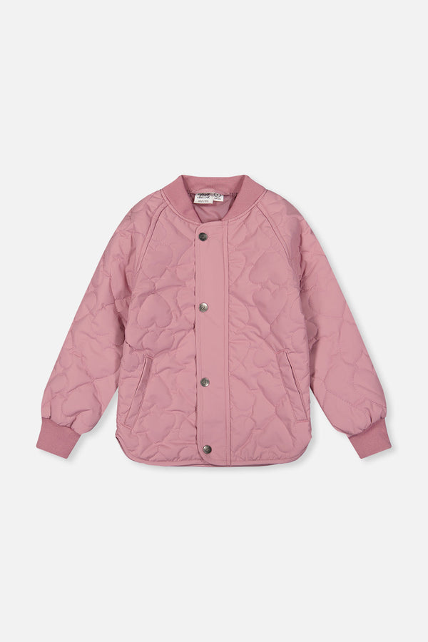 Quilted Raglan Sleeve Jacket Mauve Pink - J20W61_05080
