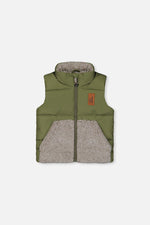 Sleeveless Mid-Season Vest Olive Green - J20W62_03090