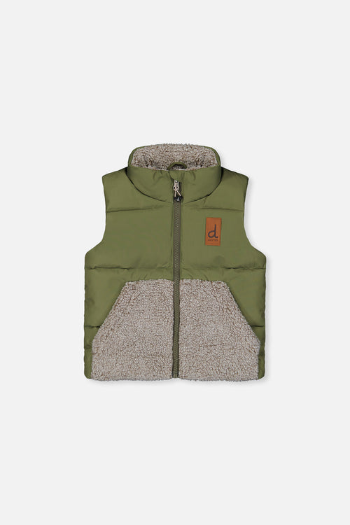Sleeveless Mid-Season Vest Olive Green - J20W62_03090