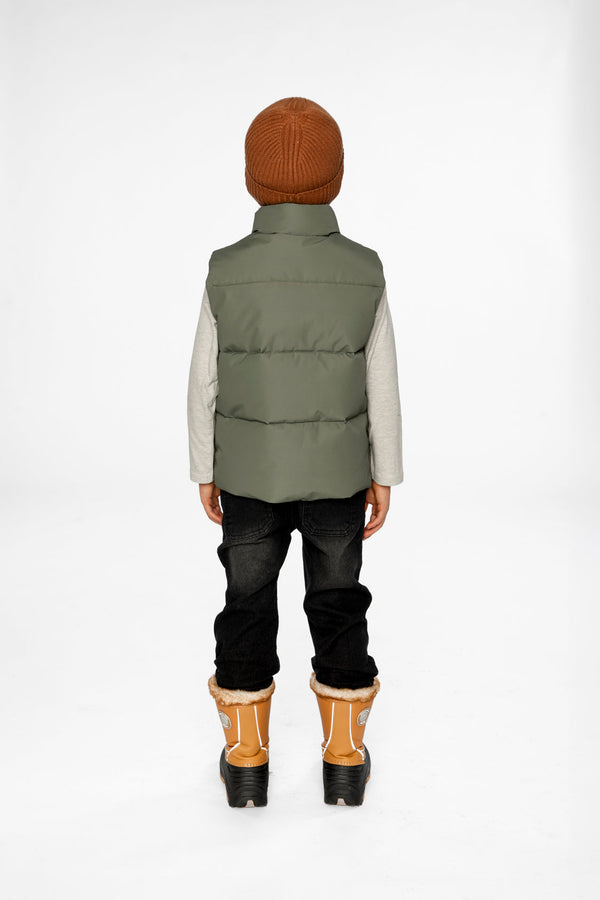 Sleeveless Mid-Season Vest Olive Green - J20W62_03090