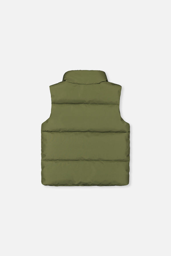 Sleeveless Mid-Season Vest Olive Green - J20W62_03090