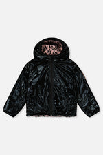 Reversible Mid-Season Jacket Pink And Black - J20W65_1J088