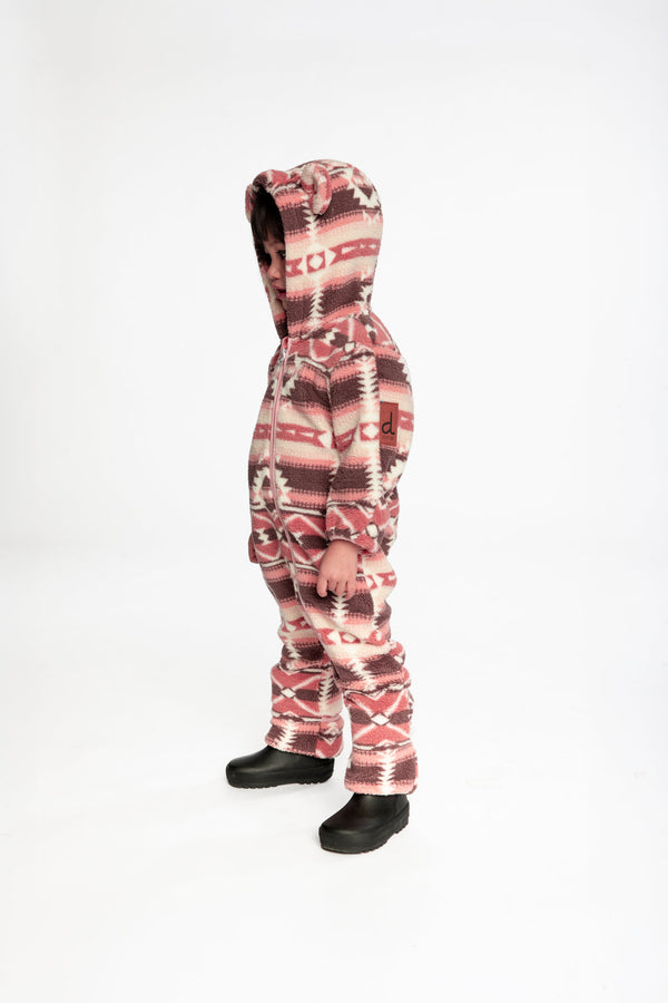 Baby Mid-Season Plush One-Piece Outerwear Aztec Pink - J20W66_2J011