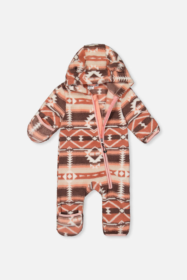 Baby Mid-Season Plush One-Piece Outerwear Aztec Pink - J20W66_2J011