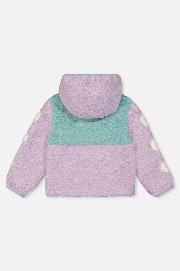 Reversible Mid-Season Jacket Pale Blue-Grey And Mauve - J20W69_03017