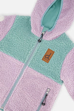 Reversible Mid-Season Jacket Pale Blue-Grey And Mauve - J20W69_03017