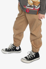 Stretch Canvas Jogger Pants Beige - J20YB20_01720