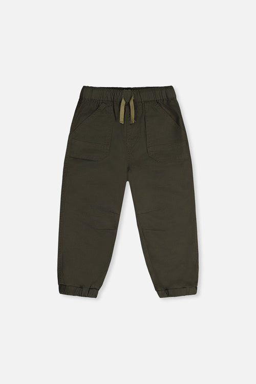 Stretch Canvas Jogger Pants Very Dark Green - J20YB20_03690