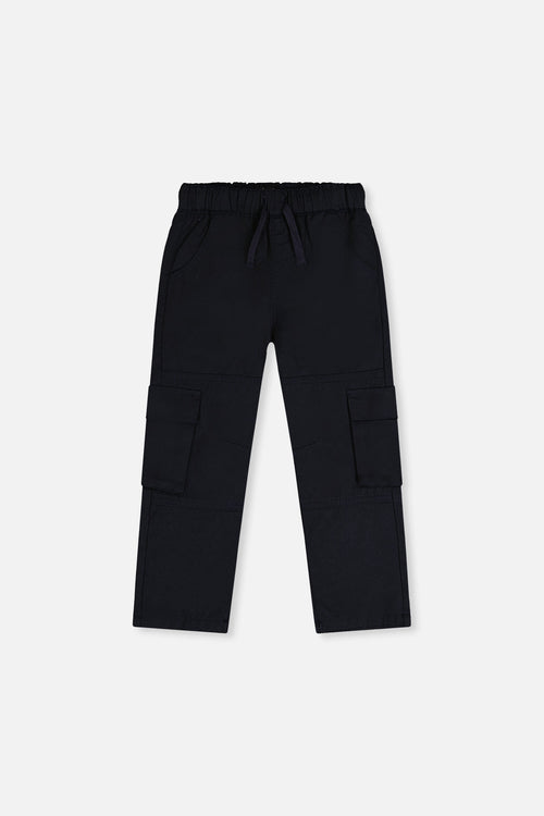 Twill Pants With Cargo Pockets Dark Blue - J20YB21_04810