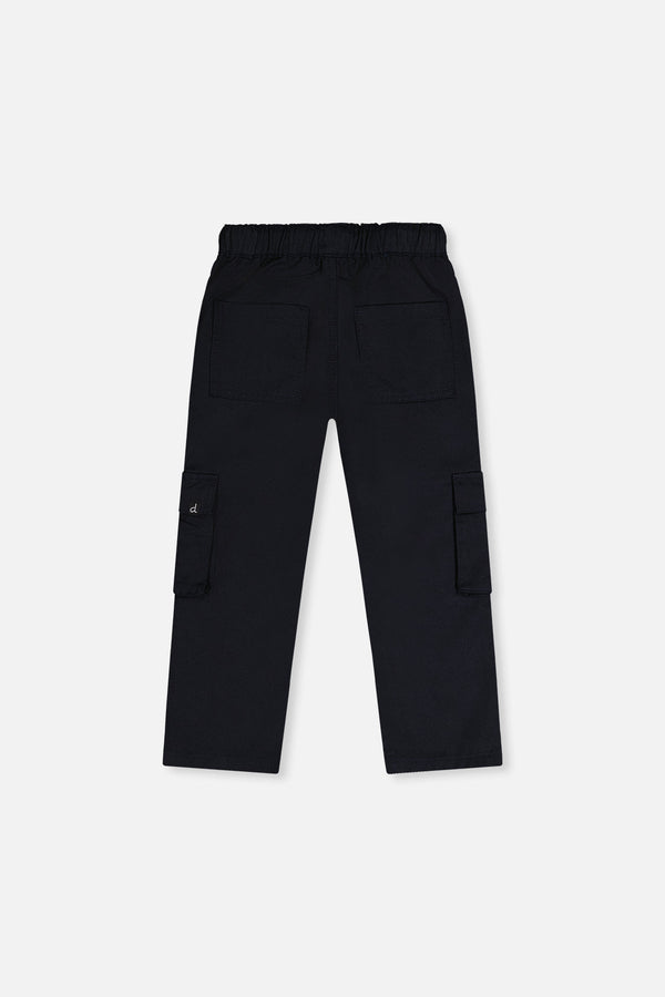 Twill Pants With Cargo Pockets Dark Blue - J20YB21_04810
