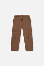Twill Pants With Cargo Pockets Neutral Brown - J20YB21_09040