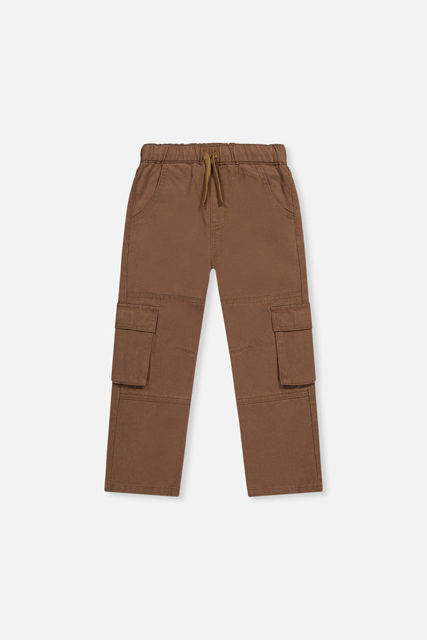 Twill Pants With Cargo Pockets Neutral Brown - J20YB21_09040