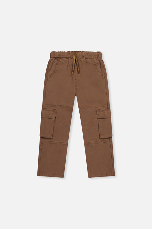 Twill Pants With Cargo Pockets Neutral Brown - J20YB21_09040