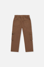 Twill Pants With Cargo Pockets Neutral Brown - J20YB21_09040