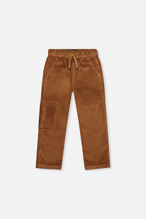 Stretch Corduroy Pants With Cargo Pocket Brown Sugar - J20YB26_01740