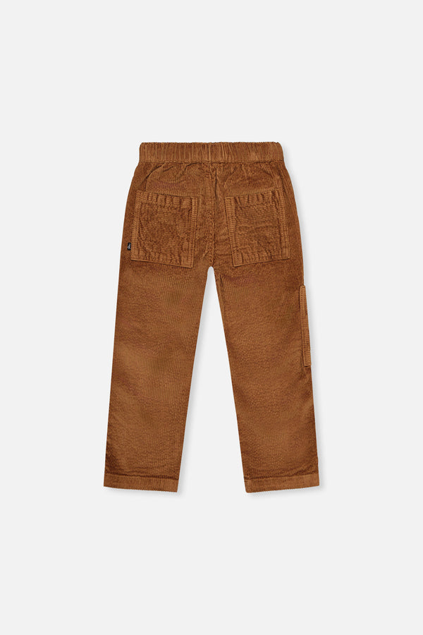 Stretch Corduroy Pants With Cargo Pocket Brown Sugar - J20YB26_01740