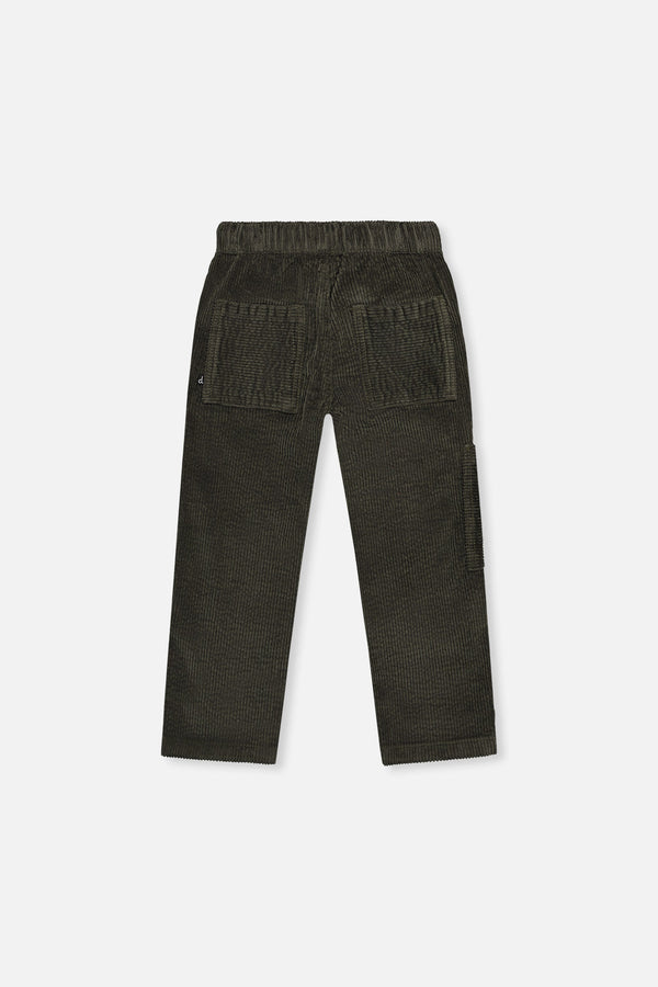 Stretch Corduroy Pants With Cargo Pocket Dark Grey - J20YB26_03070