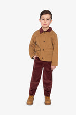 Stretch Corduroy Pants With Cargo Pocket Reddish-Brown - J20YB26_07001