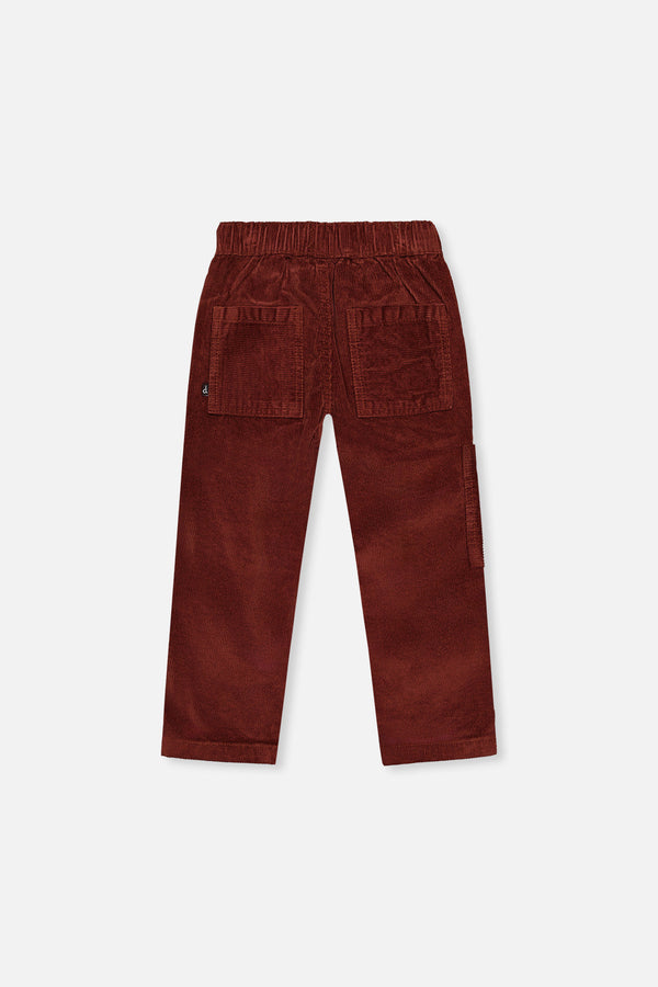 Stretch Corduroy Pants With Cargo Pocket Reddish-Brown - J20YB26_07001