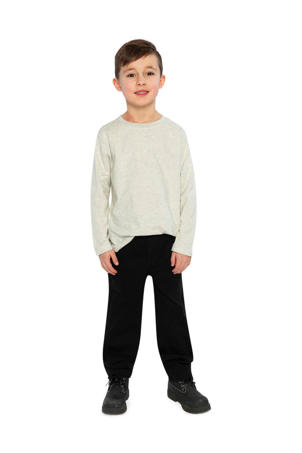 Organic Cotton Long Sleeve T-Shirt Heather Grey - J20YB70_01930
