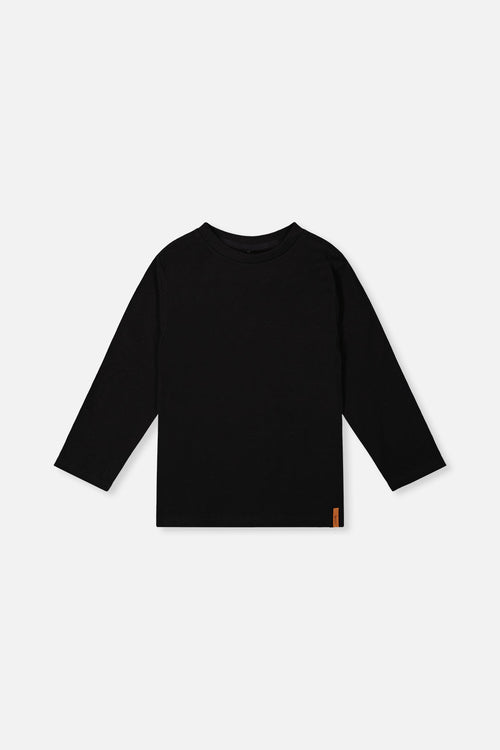 Organic Cotton Long Sleeve T-Shirt Black - J20YB70_09990