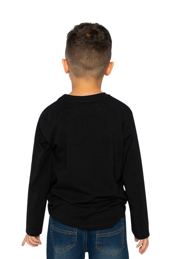 Organic Cotton Long Sleeve T-Shirt Black - J20YB70_09990