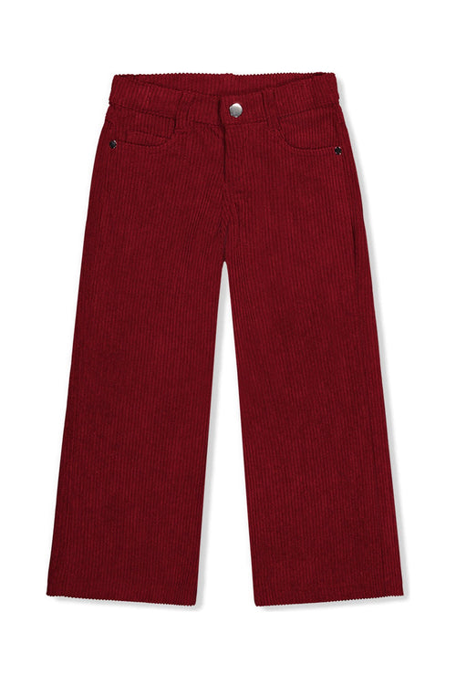 Stretch Corduroy Wide Leg Pants Reddish-Brown - J20YG21_07001