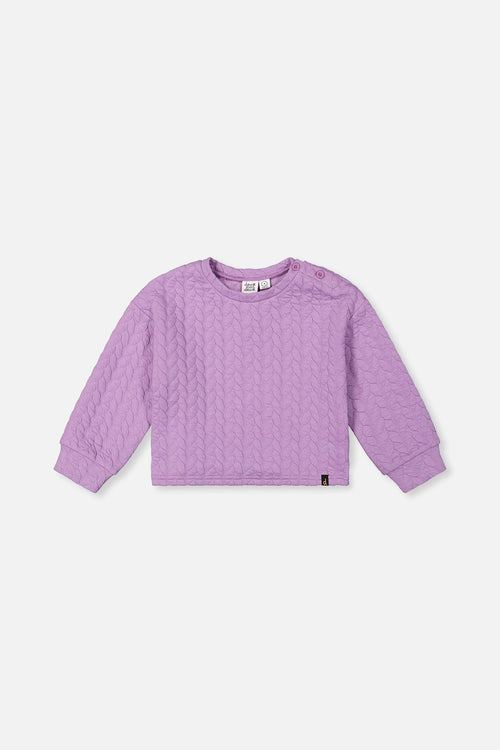 Sweat en jacquard violet