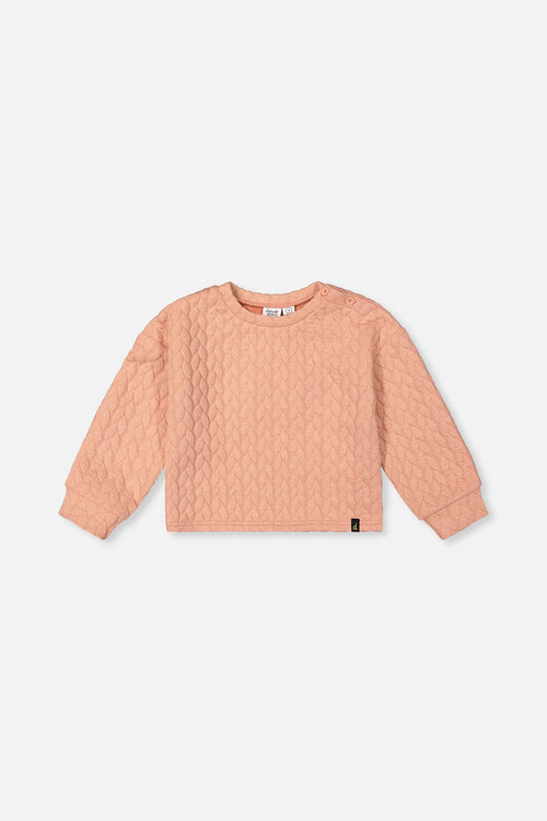 Sweat en jacquard rose