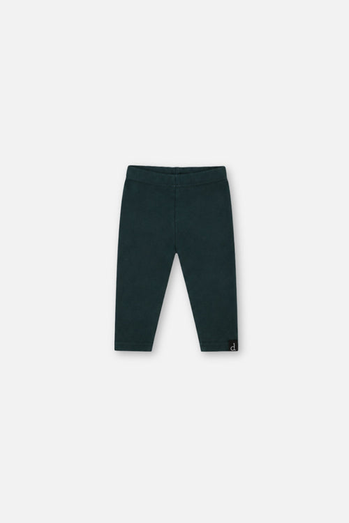 Leggings en rib doux turquoise foncé pour bébé