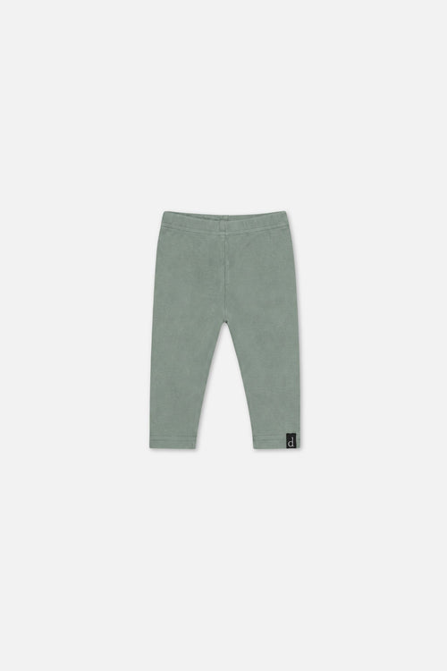 Leggings en rib doux vert foncé pour bébé