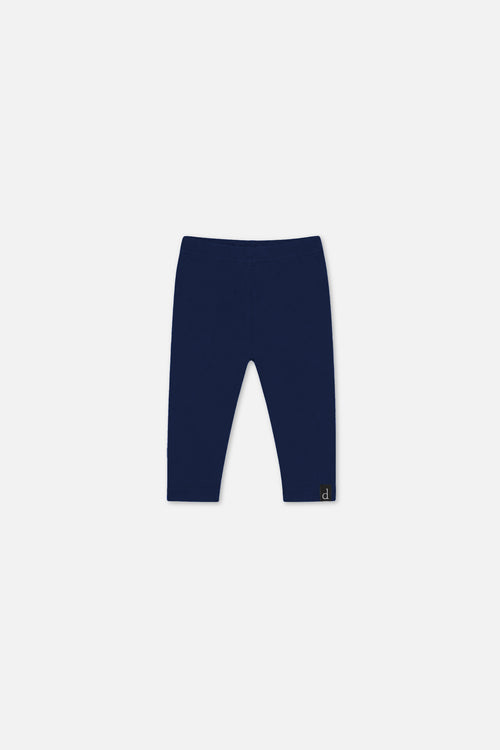 Leggings en rib doux bleu foncé pour bébé