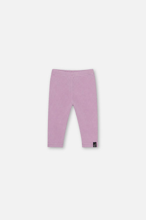 Leggings en rib doux violet pour bébé