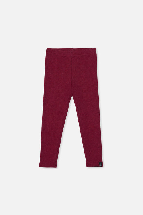 Leggings en rib doux brun rougeâtre