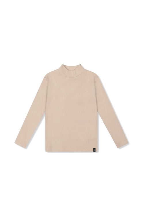 Brushed Rib Mock Neck Top Beige - J20YG71_01160