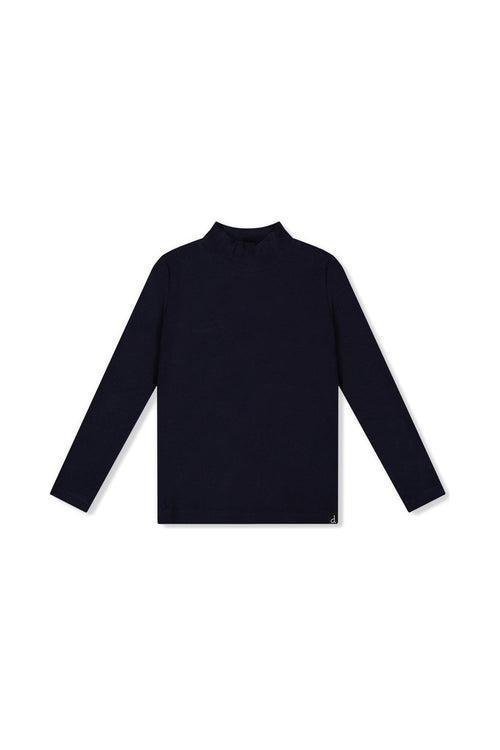 Brushed Rib Mock Neck Top Dark Blue - J20YG71_04810