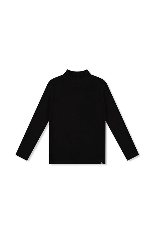 Brushed Rib Mock Neck Top Black - J20YG71_09990