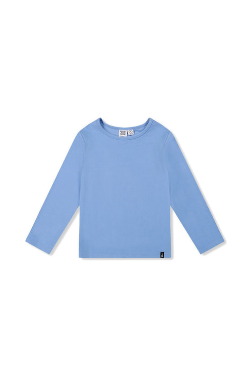 Brushed Rib Crew Neck Top Pale Blue - J20YG72_04000