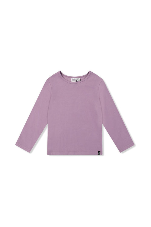 Brushed Rib Crew Neck Top Violet - J20YG72_05470