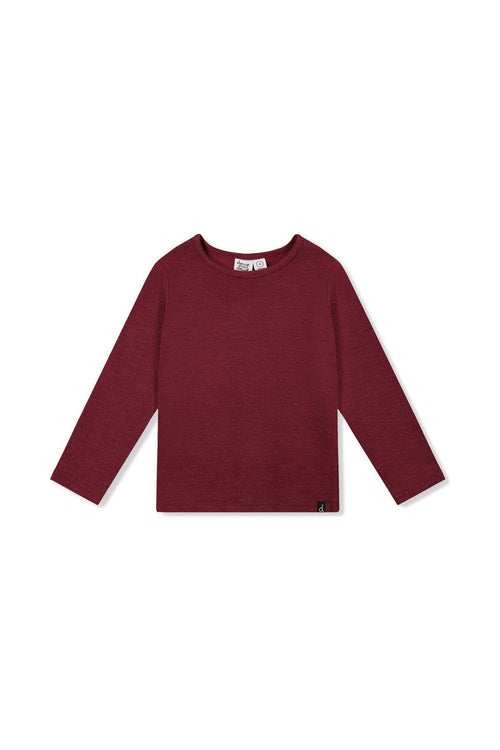 Brushed Rib Crew Neck Top Reddish-Brown - J20YG72_07001